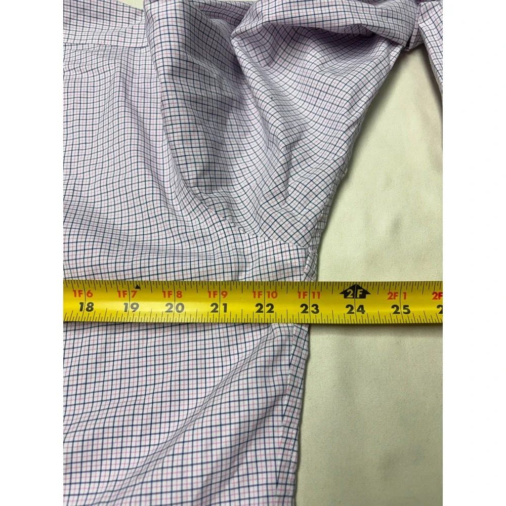 Polo Ralph Lauren Tattersall Check Shirt Mens 15.5 34/35 Pink Blue FLAW